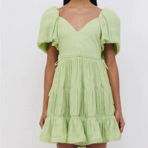 Jonathan Simkhai Candence Mini Dress Mint Green Size 2 NWT